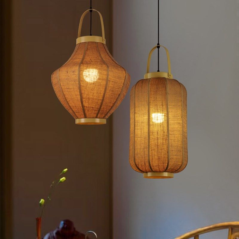 哈美禅意布艺灯笼吊灯民宿艺术餐饮火锅店灯带射灯日式茶室卡座灯,家装灯饰光源,酒店/宴会厅/餐饮吊灯,淘宝优惠券,粉丝福利购,淘宝优惠卷