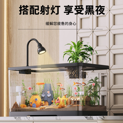 鱼缸生态造景过滤制氧一体机小型