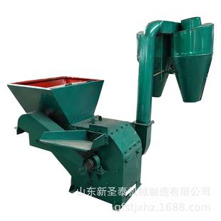 超细饲料破碎机秸秆粉碎机工作视频进料型自动稻草粉碎机