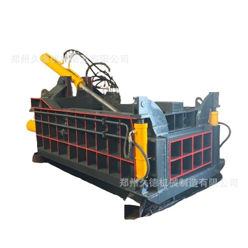 卧式金属压块机 废铝铁销易拉罐油桶打包机 车架车壳压扁成块设备