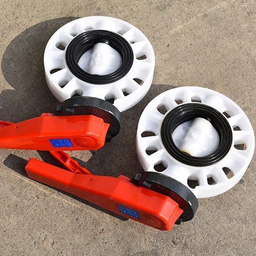 苏州厂家大口径通风气动蝶阀 软密封对夹式塑料蝶阀手柄