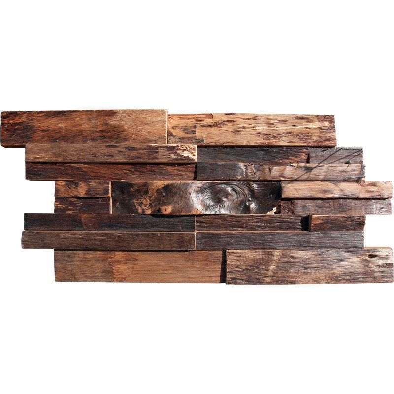 大锲古老船木马赛克 家装主材设计室内电视背景墙玄关酒店DQ-SMS8