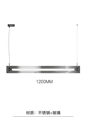 极简餐厅吊灯设计师艺术一字长条前台工作室玻璃岛台马扎茶室吊灯