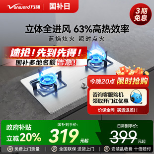 液化气天然气炉灶具B6 政府补贴 万和煤气灶燃气灶双灶家用台式