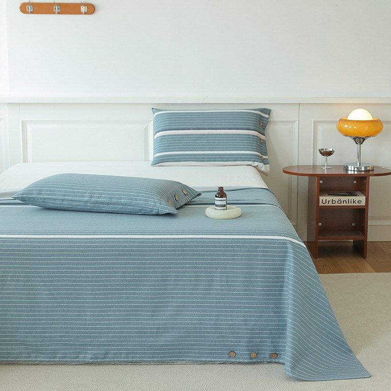 加厚老粗布纽扣款床单凉席三件套冰丝软席宿舍二件套枕套单品床单,床上用品,冰丝席,淘宝优惠券,粉丝福利购,淘宝优惠卷