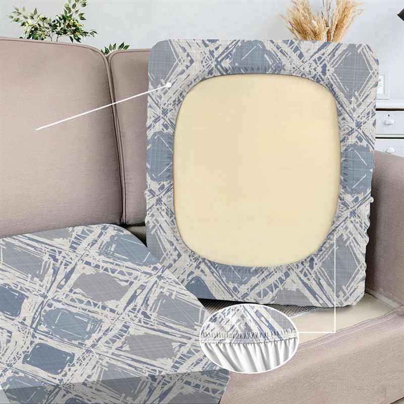 1pc 弹力印花沙发坐垫套替换椅垫沙发套柔软带弹性底部