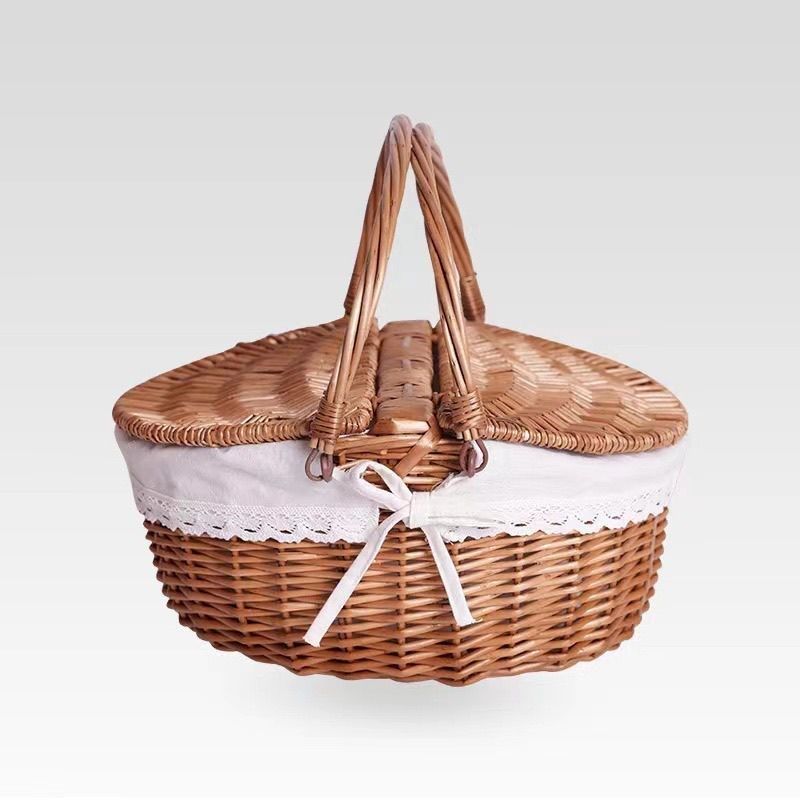 野餐篮子藤编收纳筐装水果篮手提编织买菜收O纳篮礼品篮户外篮子,收纳整理,购物篮,淘宝优惠券,粉丝福利购,淘宝优惠卷
