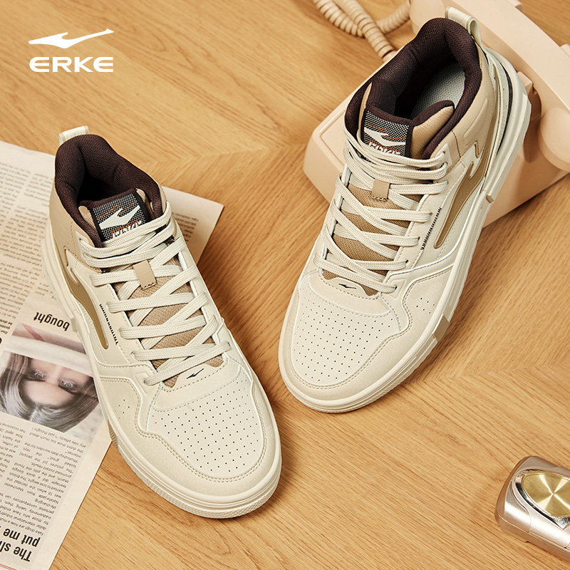 征服鸿星尔克板鞋男鞋厚底高帮情侣鞋秋季男款休闲复古运动鞋子男,运动鞋new,板鞋,淘宝优惠券,粉丝福利购,淘宝优惠卷