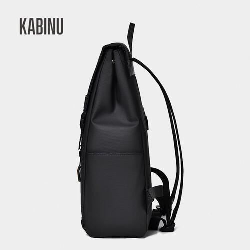 甄选Kabinu纯色休闲背包防泼水商务电脑双肩包水洗耐磨中学生书包