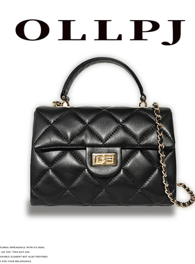 冬季红谷链条女包潮流羊皮lp女款X7098DX4韩版千金感品牌网黑色