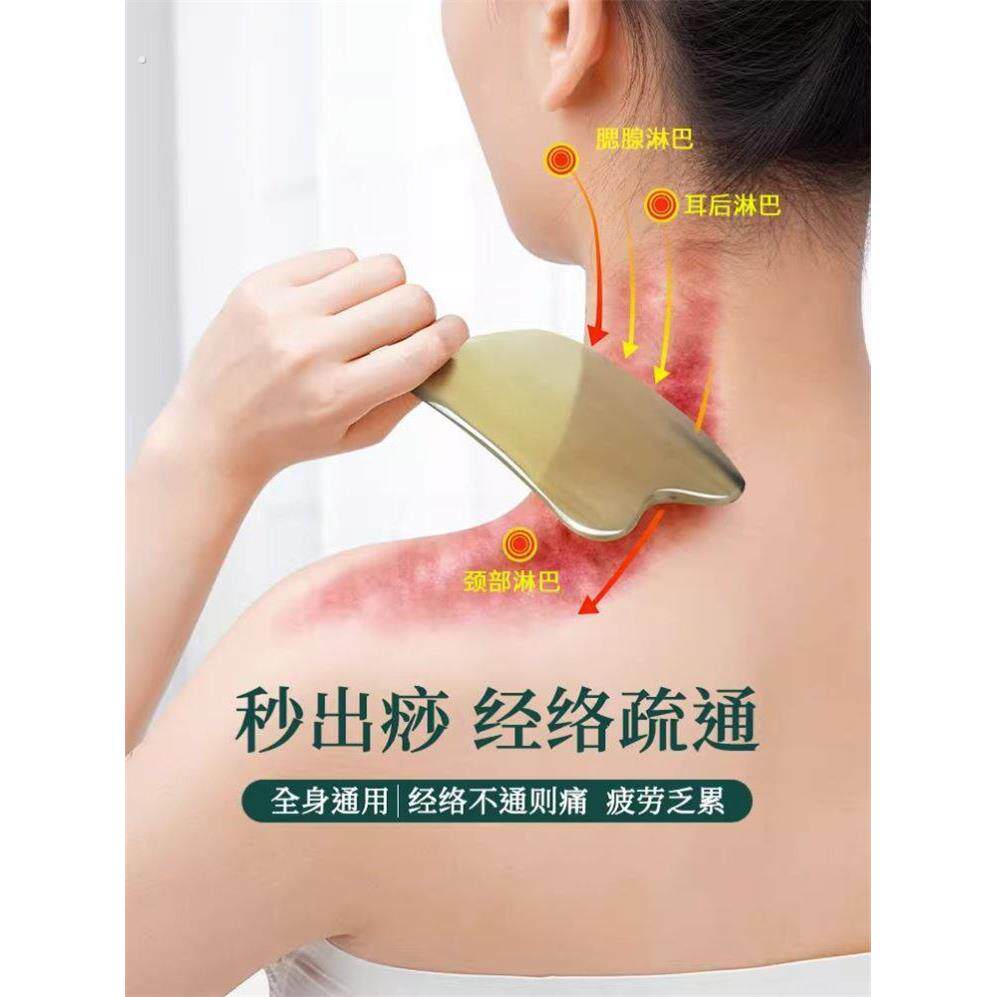 刮板,全身通用角薄白水牛角头经络梳,脸、肩、颈、背专用工具
