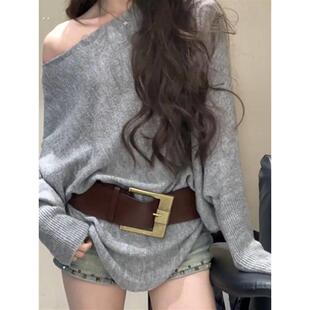 覆古美拉德风宽版腰间配饰腰带女配裙子牛仔裤小众设计感辣妹装饰