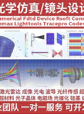 代做 光学仿真设计 comsol fdtd rsoft cst lumerical optisystem