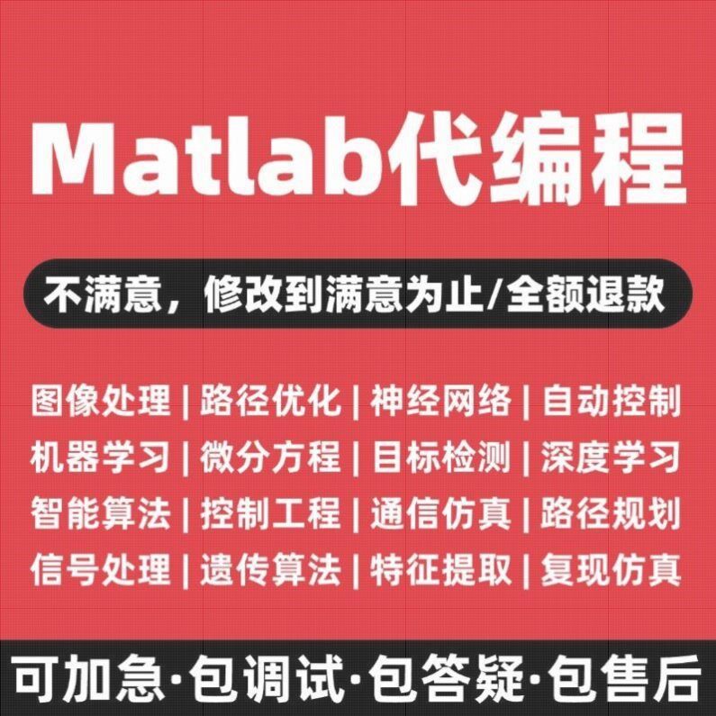 matlab代码帮做程序代编代码复现修改图像处理问题解决建模绘画图