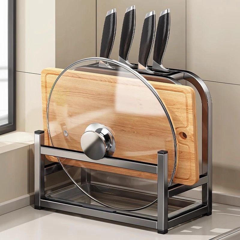 厨房刀架置物架多功能菜刀砧板锅盖一体收纳架台面刀具专用放置架,厨房/烹饪用具,刀架,淘宝优惠券,粉丝福利购,淘宝优惠卷