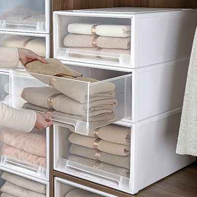 日式抽屉式收纳盒鞋盒衣服收纳箱