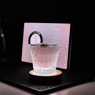 led发光杯垫酒杯底座灯酒吧鸡尾酒调酒杯垫高级感轻奢木头家用款