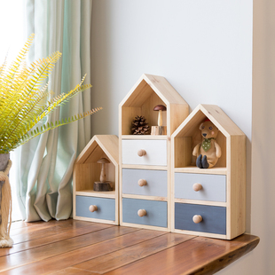 阿楹 飘窗小置h物架玄关抽屉柜 ins床头儿童房储物办公桌面收纳盒