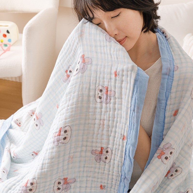 夏季全棉六层纱布毛巾被儿w童棉纱毯子空调毯宝宝午睡薄款盖毯,床上用品,休闲毯/毛毯/绒毯,淘宝优惠券,粉丝福利购,淘宝优惠卷