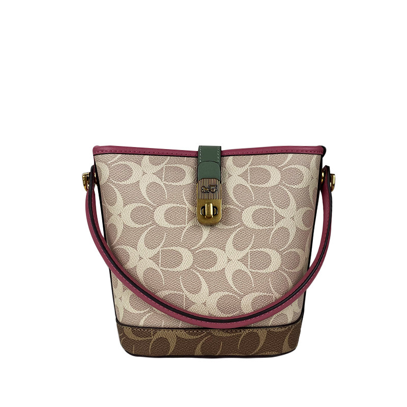 高级感小众撞色小水桶包2023夏季新款多隔层手提包U单肩斜挎女小,箱包皮具/热销女包/男包,水桶包,淘宝优惠券,粉丝福利购,淘宝优惠卷