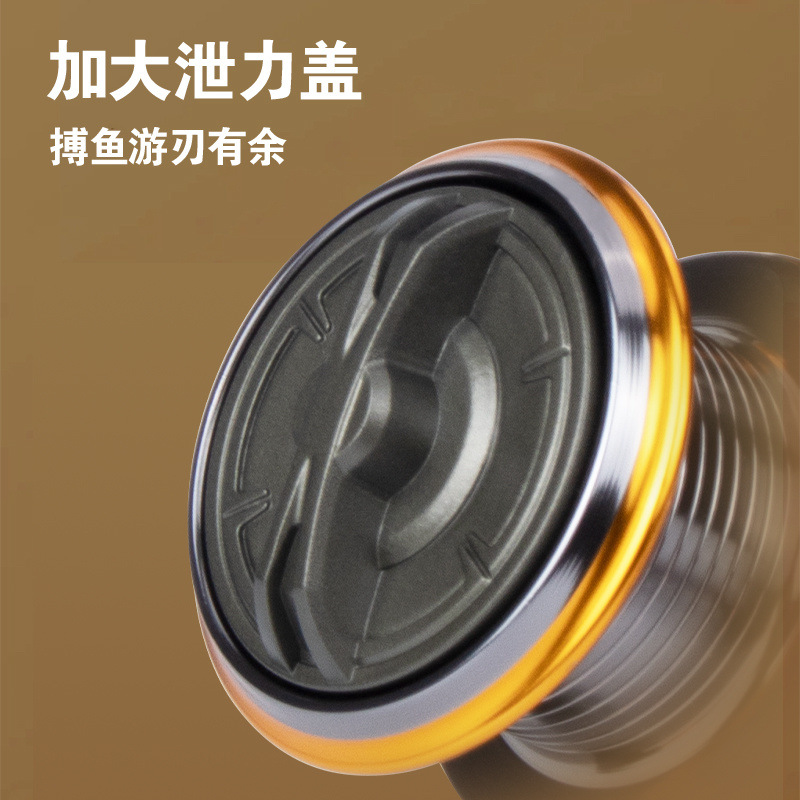 纺车轮全金属斜口线杯路亚渔轮鱼线轮鱼轮海竿轮矶钓轮折叠木手柄
