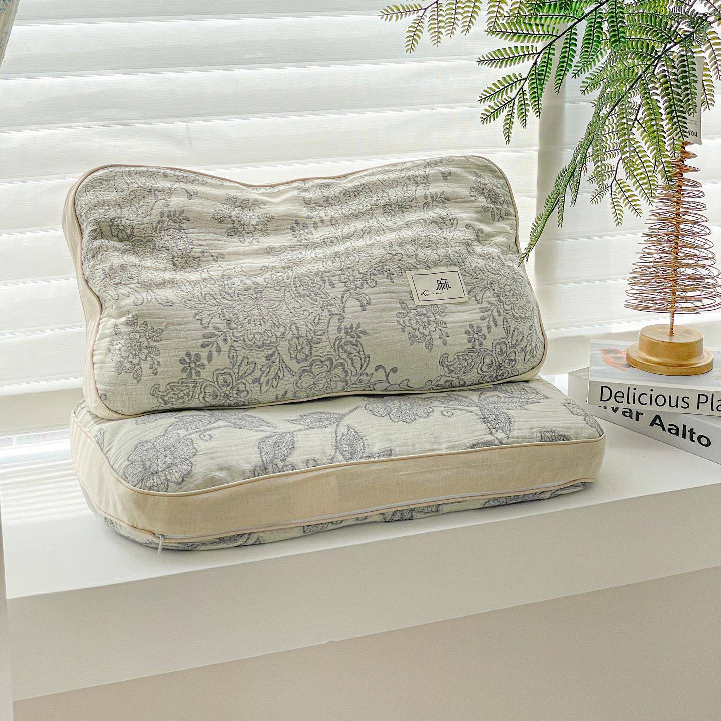 2025新款天然棉麻立体荞麦枕枕头枕芯