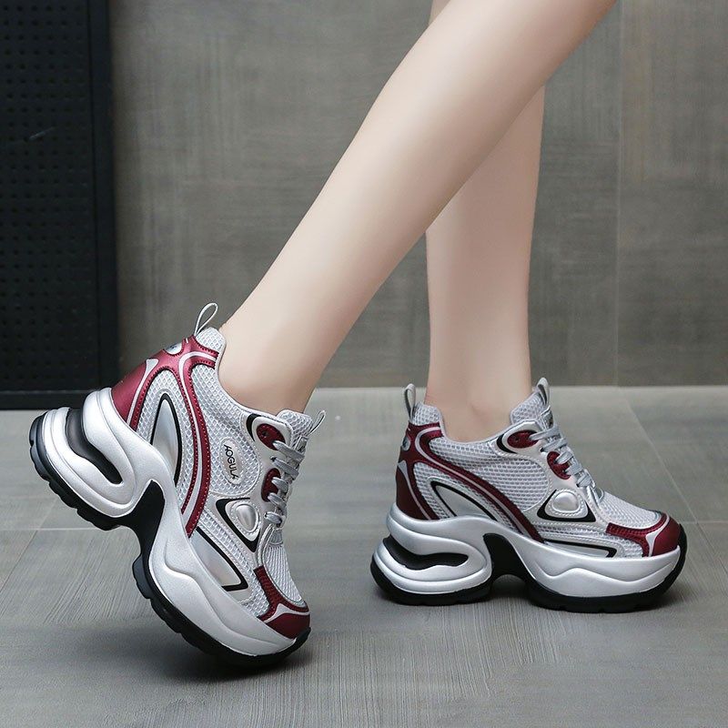 2025春季新g款9cm内增高女鞋厚底小个子老爹鞋百搭透气运动休闲鞋,女鞋,老爹鞋,淘宝优惠券,粉丝福利购,淘宝优惠卷