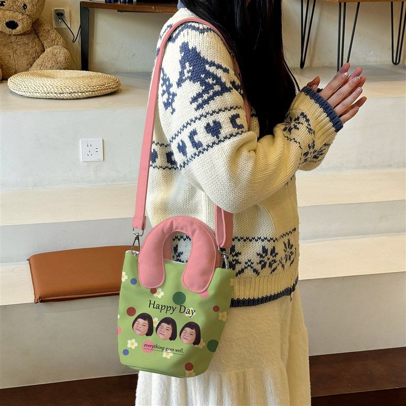 帆布袋订制斜挎手提女水桶包diy宝宝头像定制S帆布包印萌娃宠物,收纳整理,购物袋/环保袋/帆布袋,淘宝优惠券,粉丝福利购,淘宝优惠卷