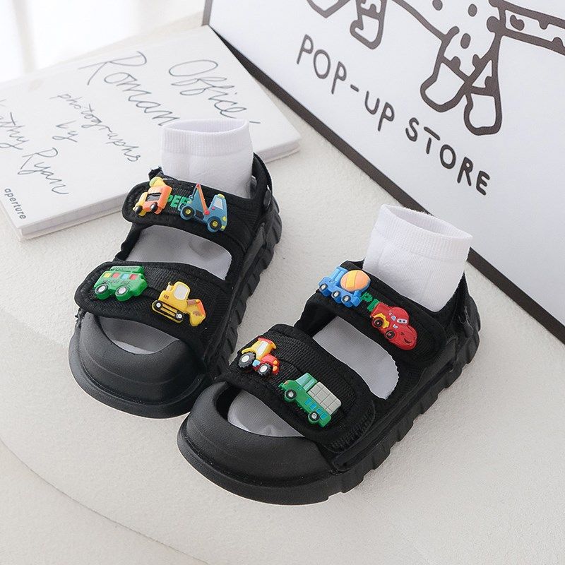 男童小汽车凉鞋魔术贴软底防滑运动沙滩鞋K夏季透气宝宝包头凉鞋,童鞋/婴儿鞋/亲子鞋,凉鞋,淘宝优惠券,粉丝福利购,淘宝优惠卷