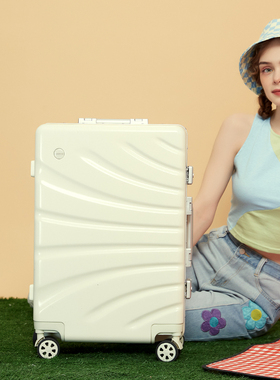 初高中学生行李箱女男2r4寸静音万向轮皮箱子大容量铝框旅行拉杆