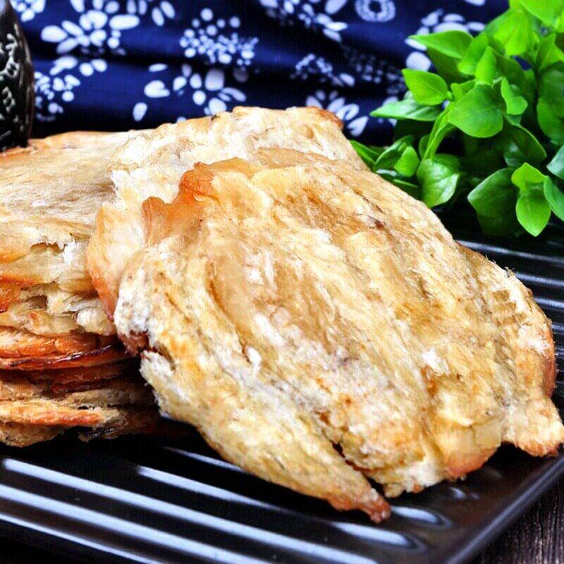 新货宁波舟山特产香烤马面鱼片剥皮鱼干开袋即食海鲜零食炭烤熟鱼