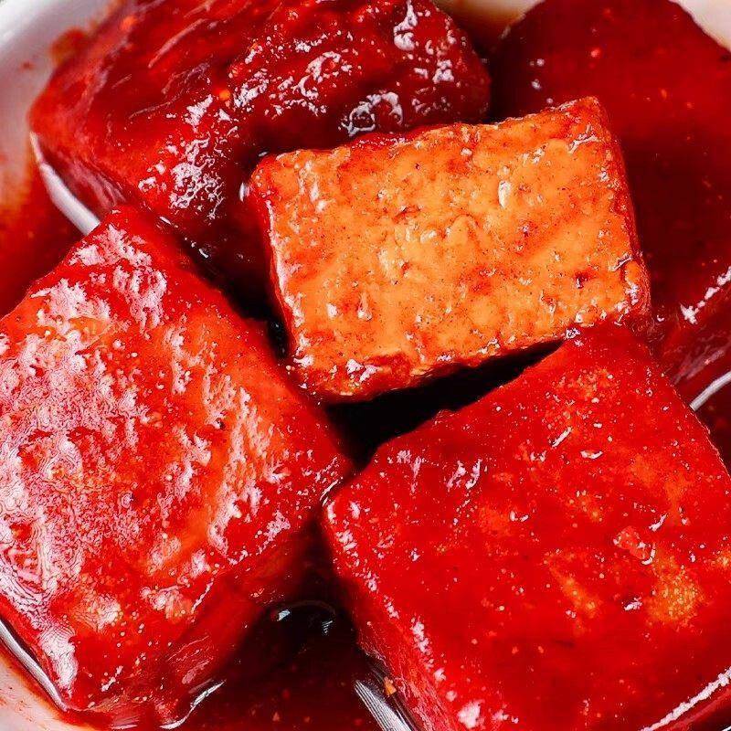 新鲜大块豆腐乳红豆腐红方霉豆腐老式腐乳酱豆腐下饭菜盒子装咸菜