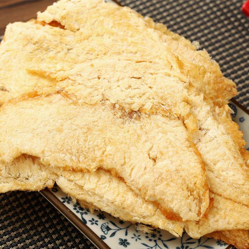新货烤鱼干 深海鱼片 烤鱼片 鱼干片 即食海鲜味零食 250g