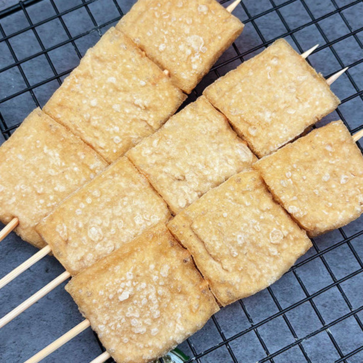 新货秘制包浆豆腐干串商用半成品烧烤油炸食材爆浆卤香干豆制品