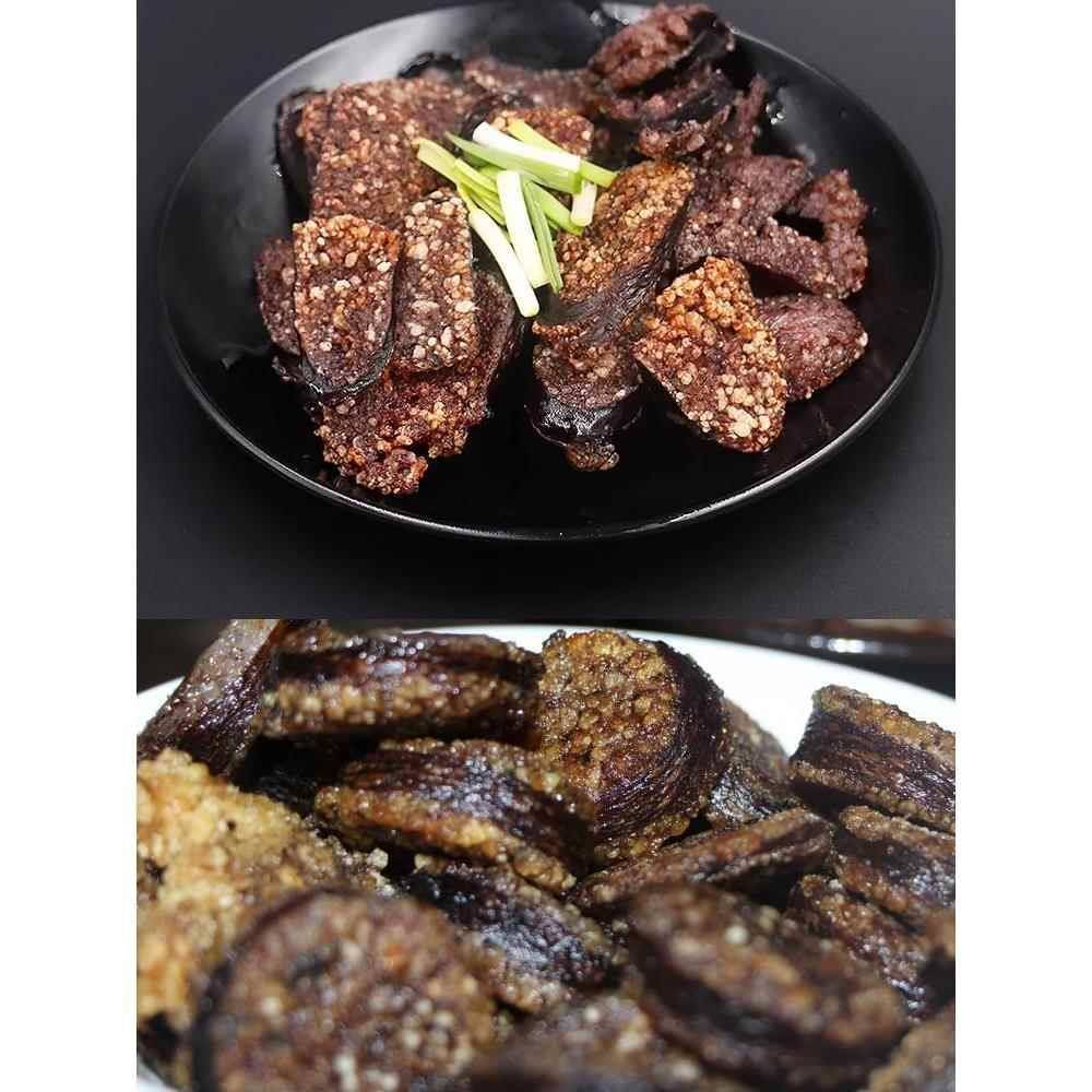 湖南湘西凤凰糯米血粑肠米肠血肠糯湘菜血粑鸭原料油炸馋哭小孩