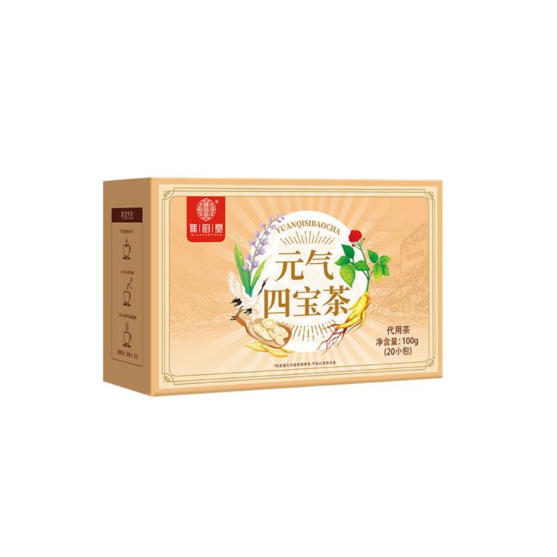 谯韵堂 元气四宝茶100g/盒装 黄芪麦冬西洋参党参组合三角茶包
