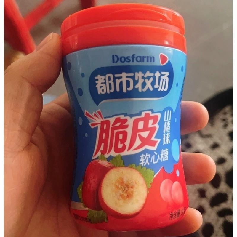 都市牧场脆皮软心糖山楂球儿童零食办公招待薄荷冰激凌山楂味糖果