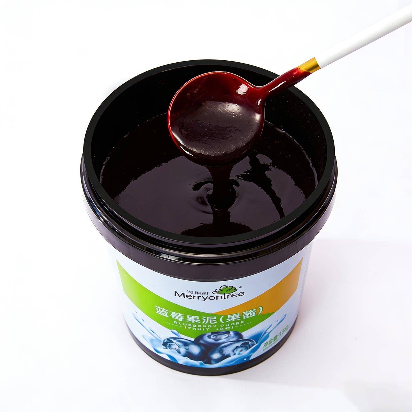 新货美果树蓝莓果泥果茸果酱烘焙慕斯蛋糕面包饮品冰淇淋奶茶专用