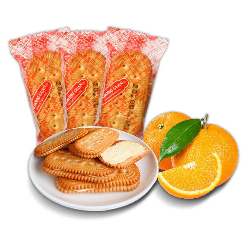 康元清真香橙味夹心饼干代餐早餐老式怀旧糕点回族童年回忆零食品