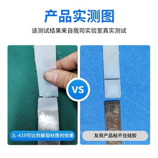 聚力JL FDA认证快干柔软硅胶粘金属专用胶水 419免处理硅胶胶水