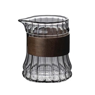 竹筒公道杯耐热玻璃加厚分茶器家用透明茶海匀杯倒茶器公杯