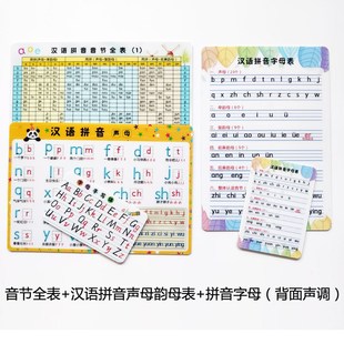 一年级汉语拼音字母表声母韵母整体认读音节化学元素周期表卡片