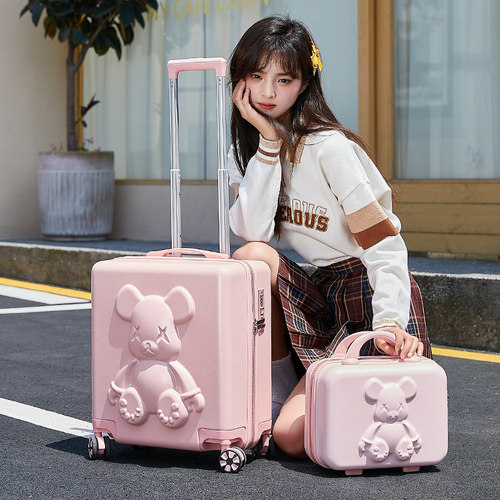 轻便行李箱小型女孩18寸儿童登机旅行拉杆箱迷你S小号密码皮箱子
