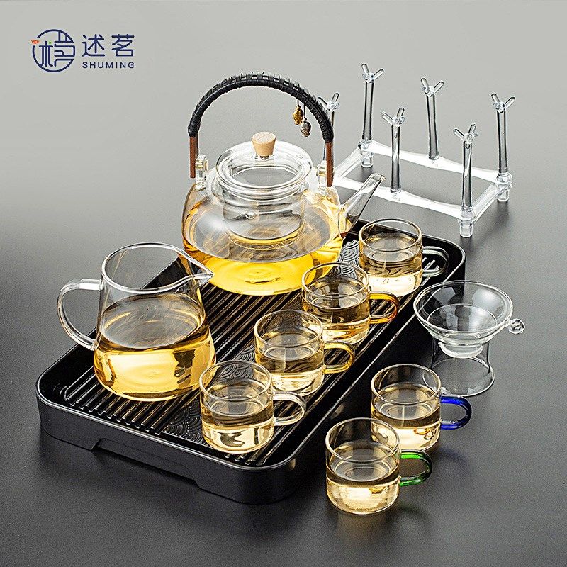 中式花茶c壶茶杯套装水果茶下午茶具蜡烛加热养生壶煮茶器电陶炉