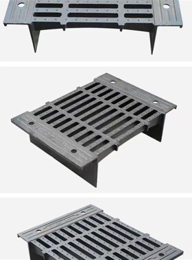 球墨铸铁排水沟盖k板雨水篦子下水道桥梁加重分体式横截沟D400防