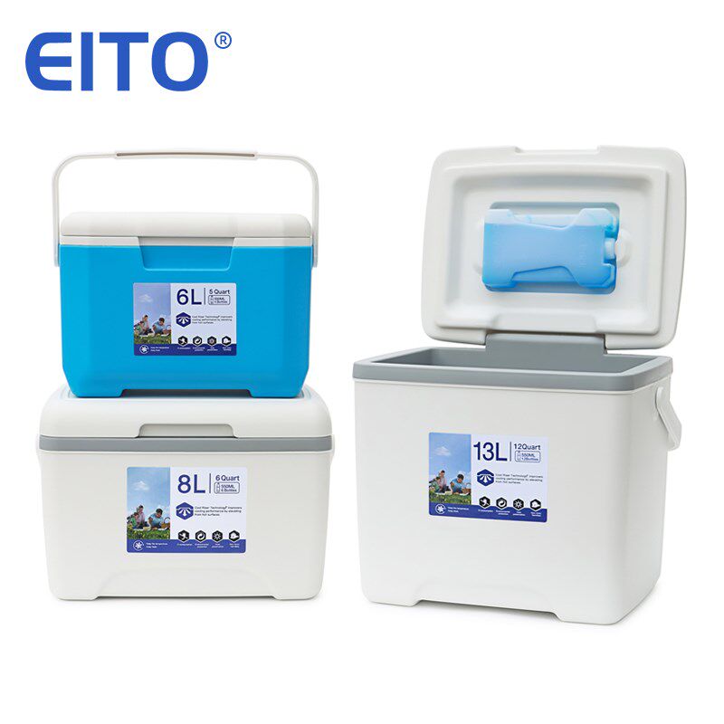 EITO户外保温箱冷藏箱家用车载饮料食品保温箱海鲜保温包冰桶13L