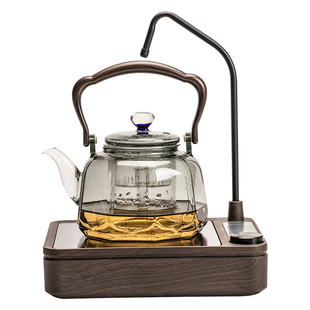 电陶炉抽水一体煮茶器家用室内玻璃茶壶耐高温蒸煮烧水壶煮茶茶炉