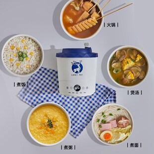 迷你锅泡面锅多功能小型电煮锅办公室宿舍小N功率小电锅智能不粘