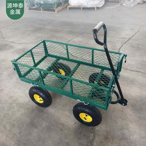 四轮具网车搬运车手推工车小号418a牵0引平板车花园86-46 小拖车