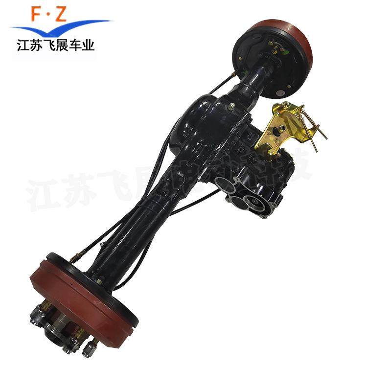 重型五孔悬浮后桥电动四轮车改装车配件尺寸油刹全套底盘总成